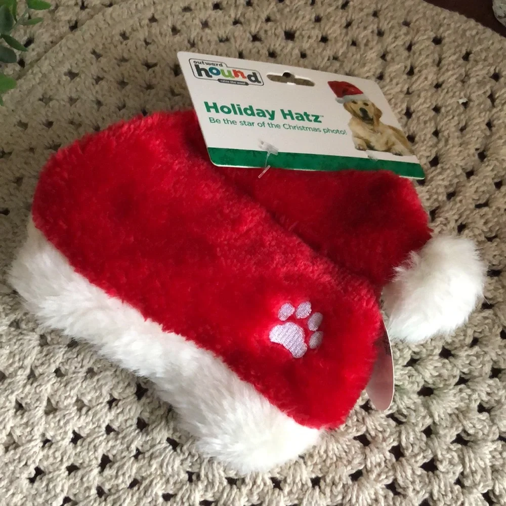 Christmas Holiday Santa Dog Hat